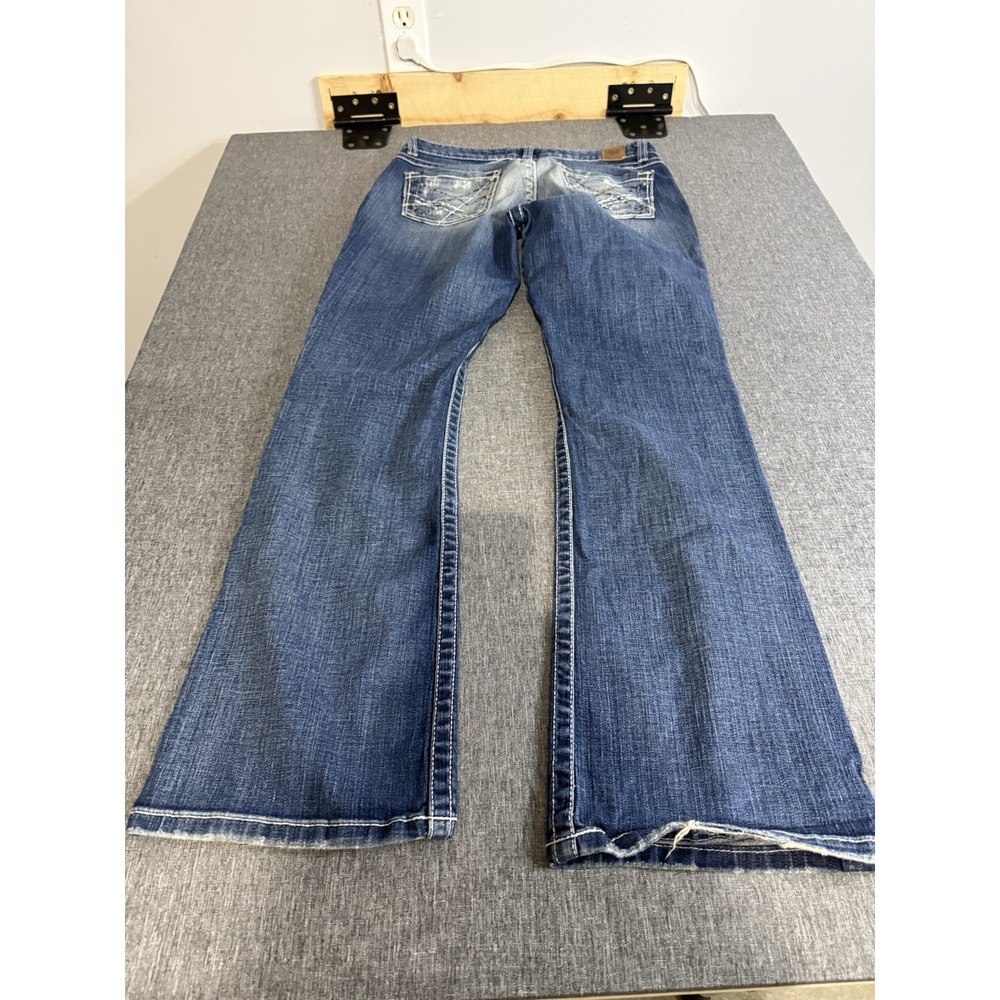 BKE Buckle Kate Stretch Distressed Bedazzled Pockets Low Rise Women Jeans Sz 28 - Picture 13 of 16